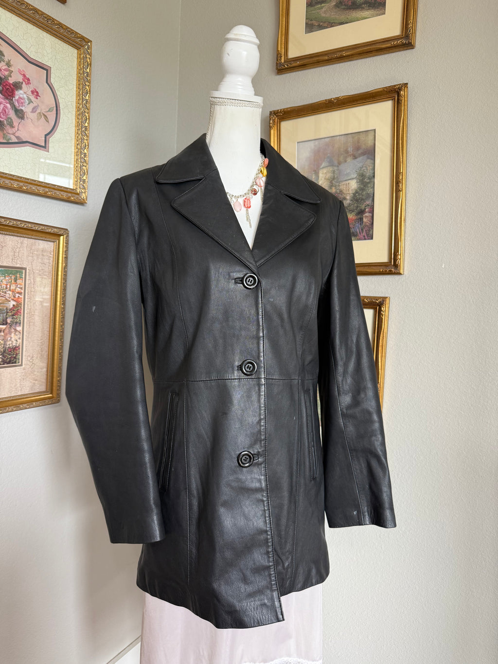 Long Black Leather Jacket