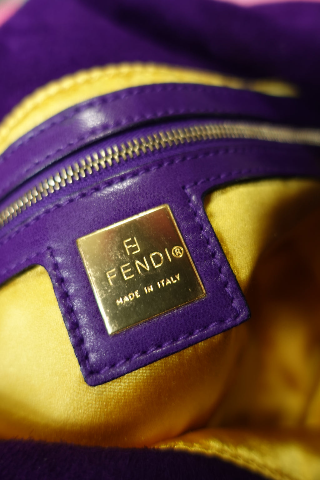 Fendi Purple Suede Baguette