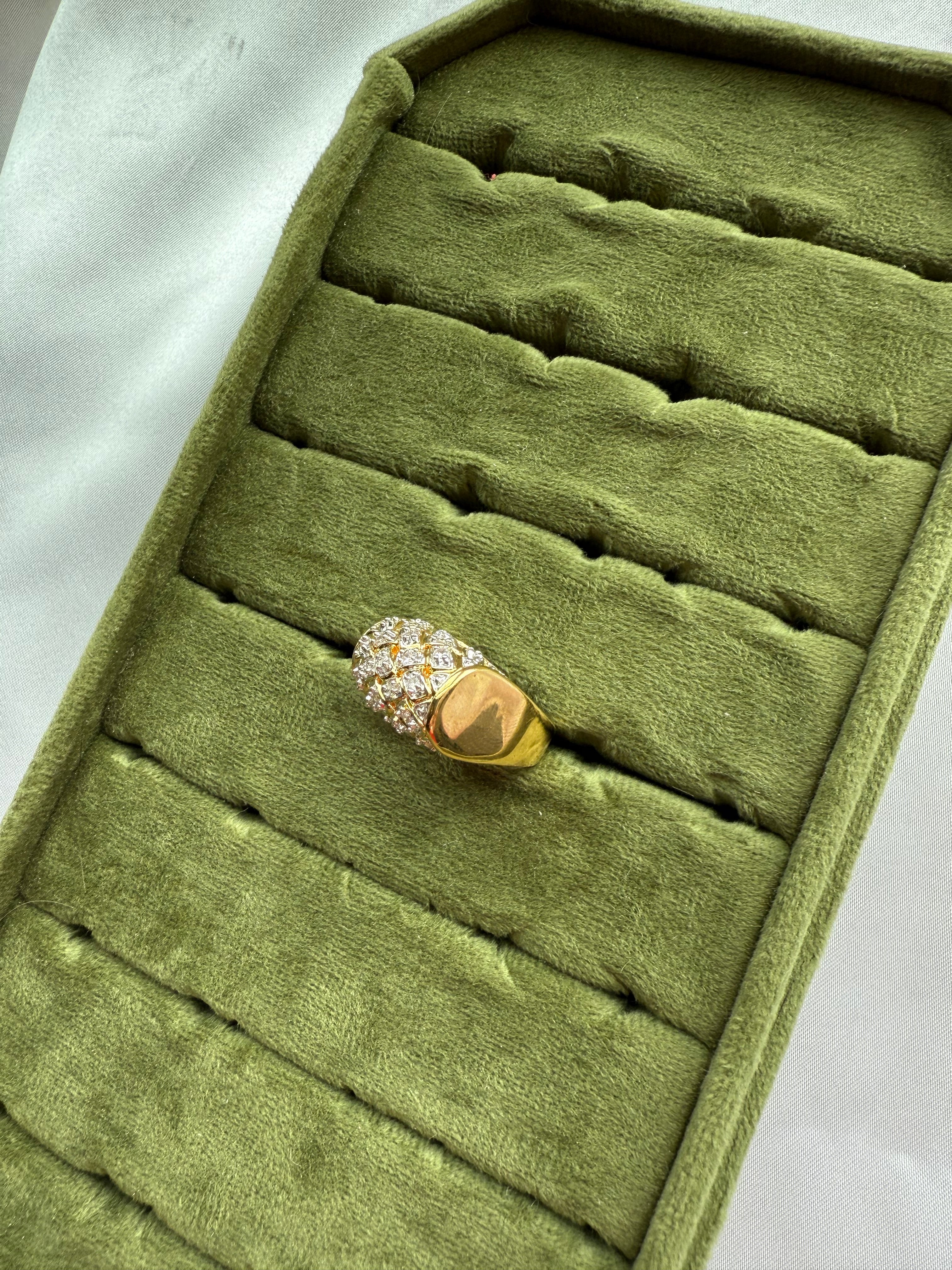 Gold Bar CZ Ring Size 5