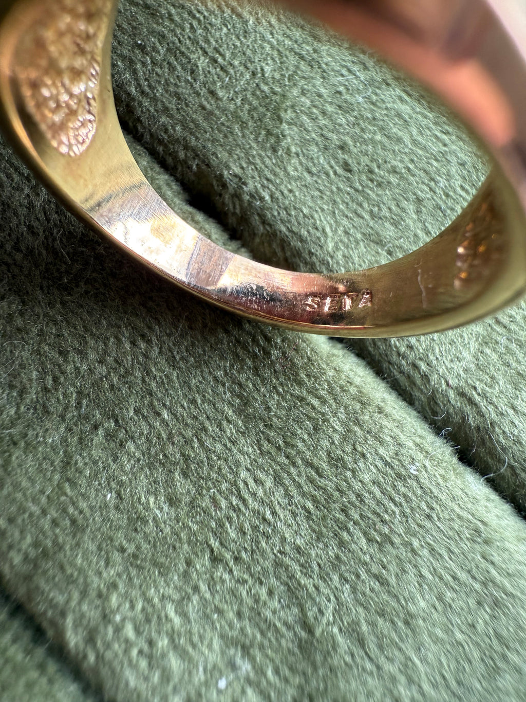 Gold Tiger's Eye Ring Size 10