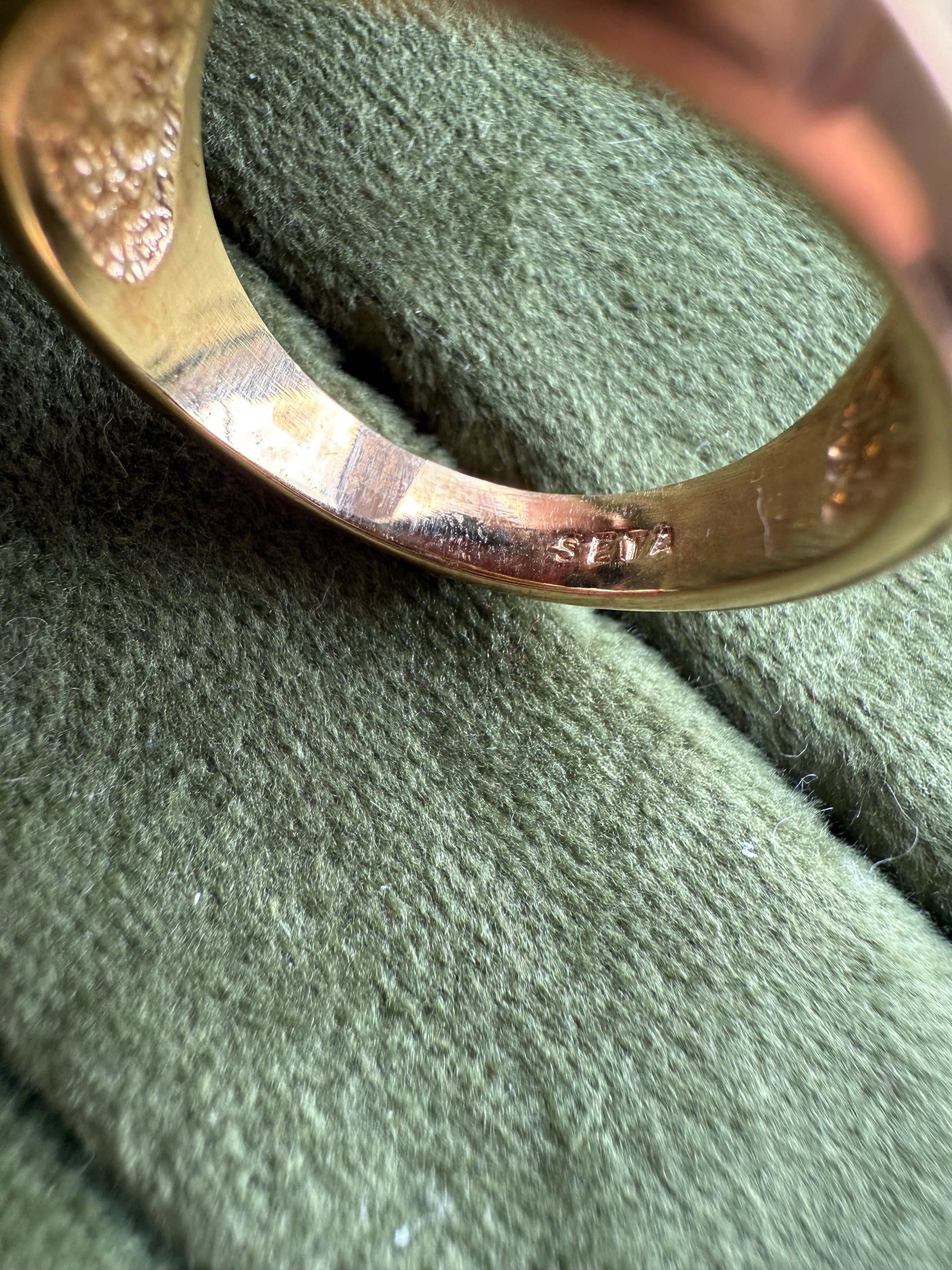 Gold Tiger's Eye Ring Size 10