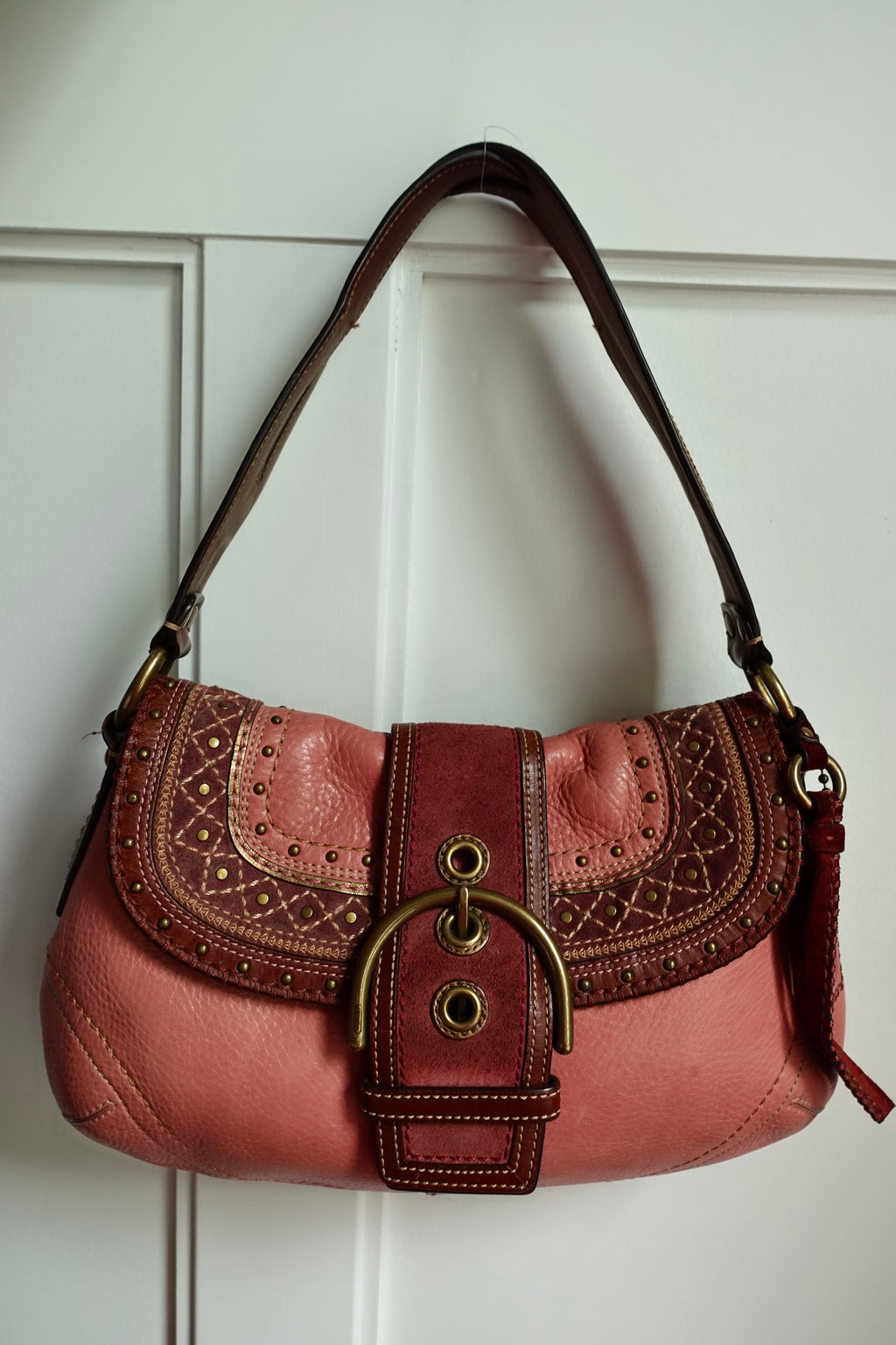 Coach Mia Y2k Pink Studded Soho