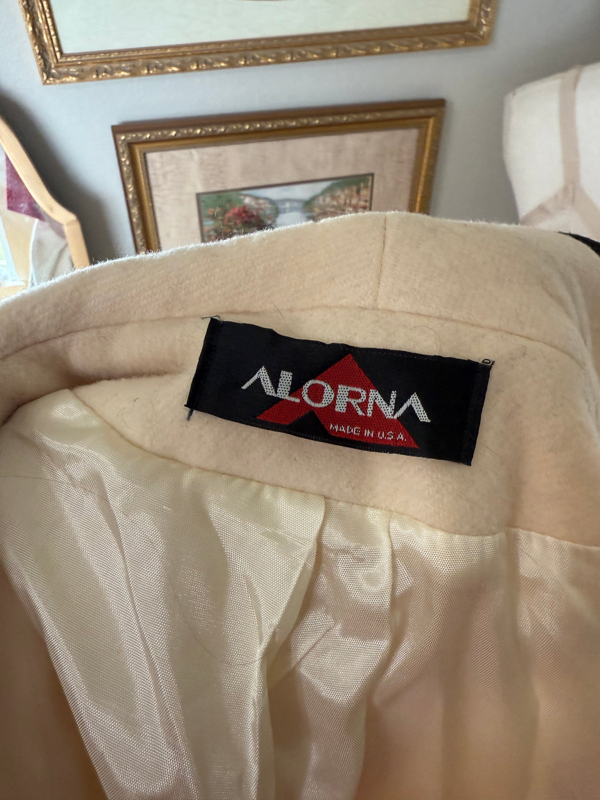 Forstmann Pure Wool Cream & Black Trenchcoat