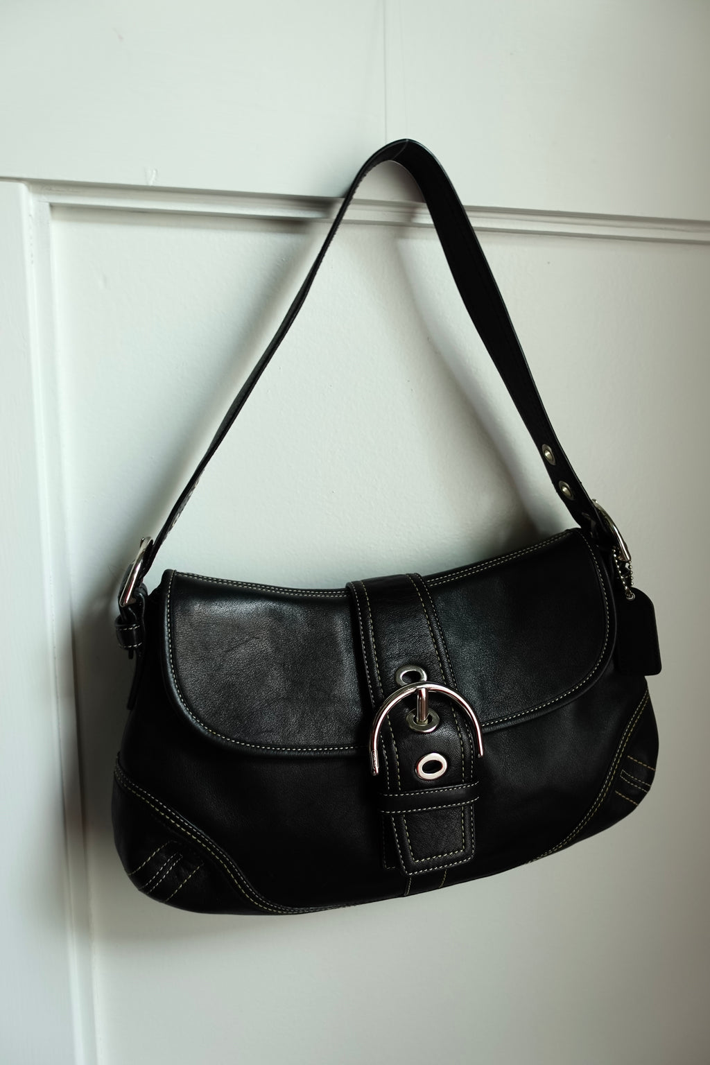 Coach Large Top Flap Black Soho