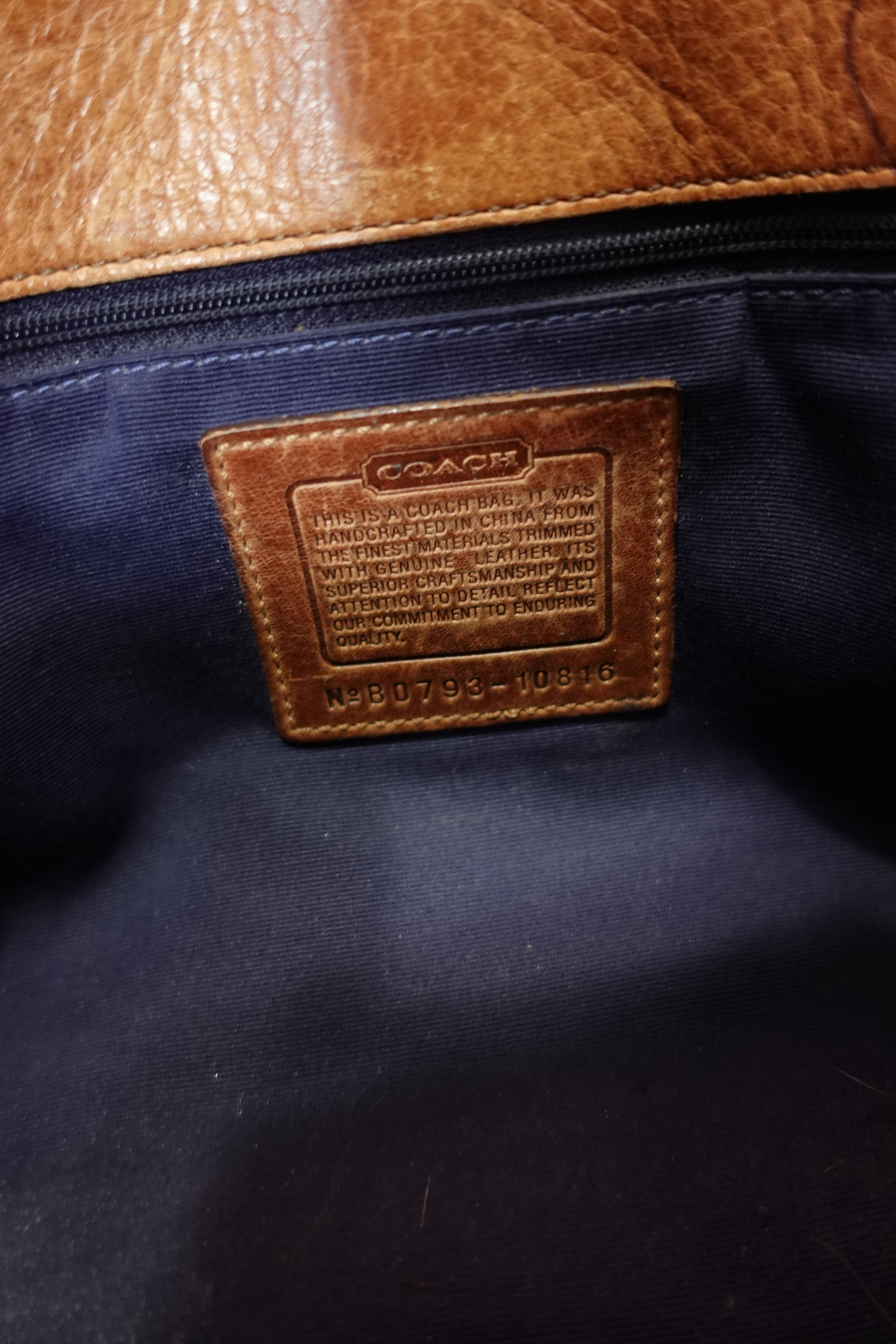 Coach Denim Patchwork Satchel