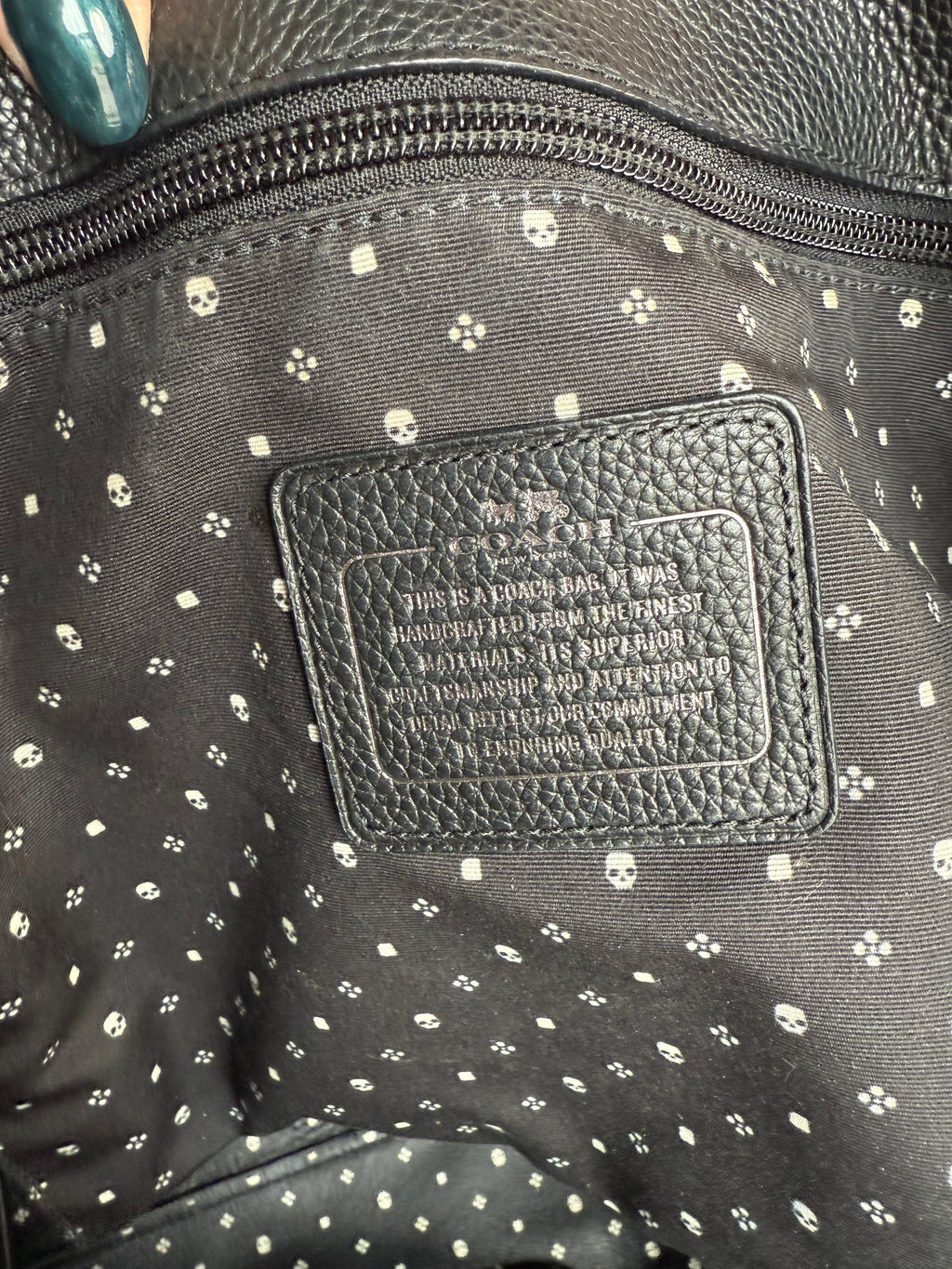 Black Coach Market Tote Bag