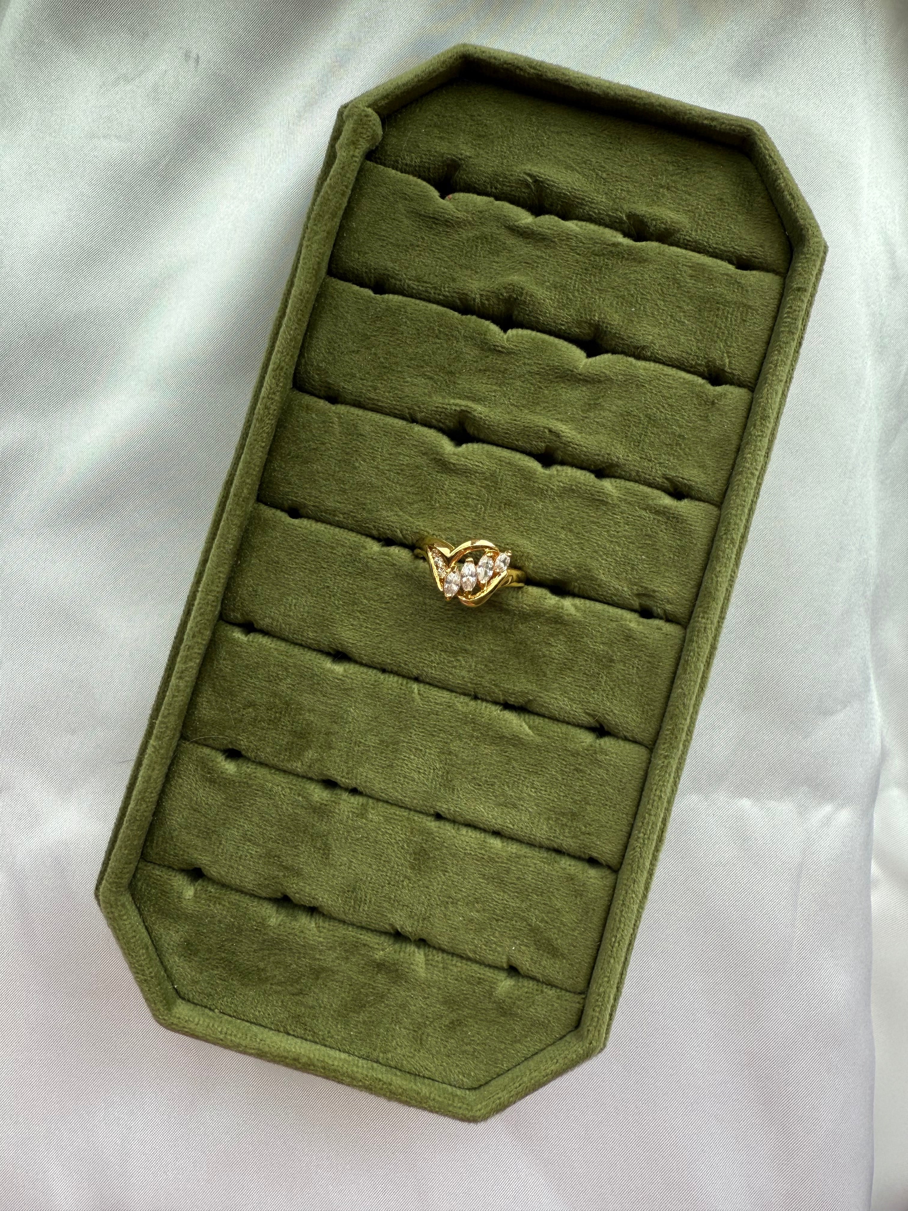 Gold Marquise Cluster Ring Size 10