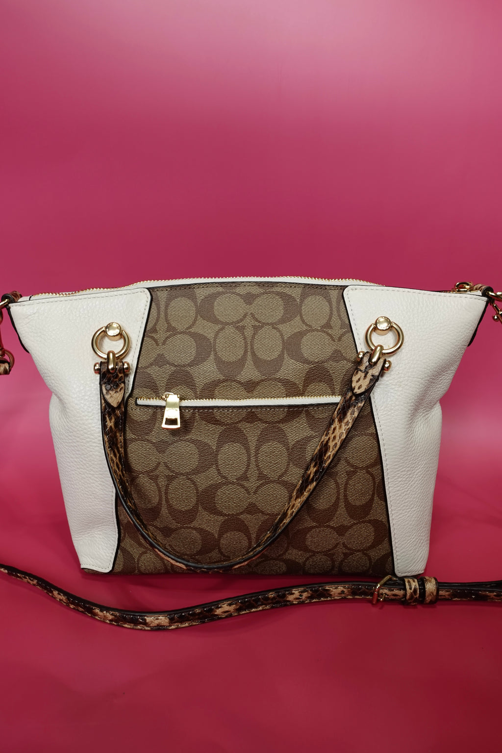 Coach Kacey Snakeskin Tote