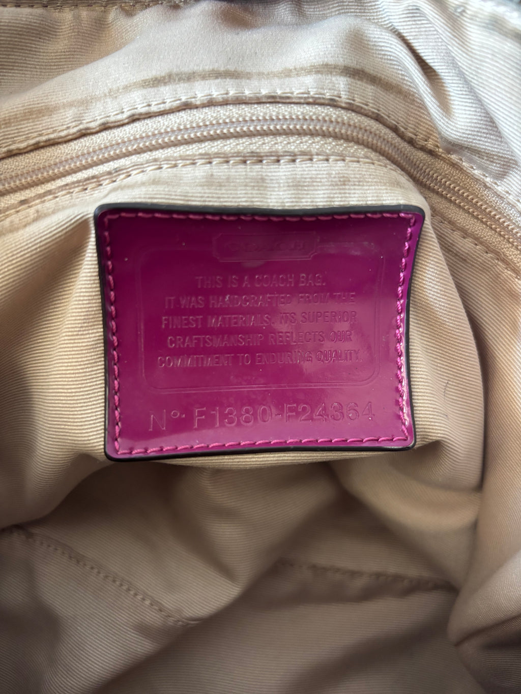 Pink Monogram Coach