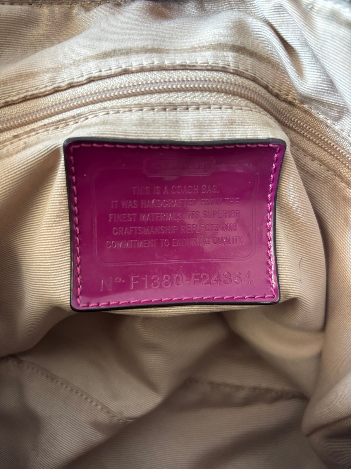 Pink Monogram Coach