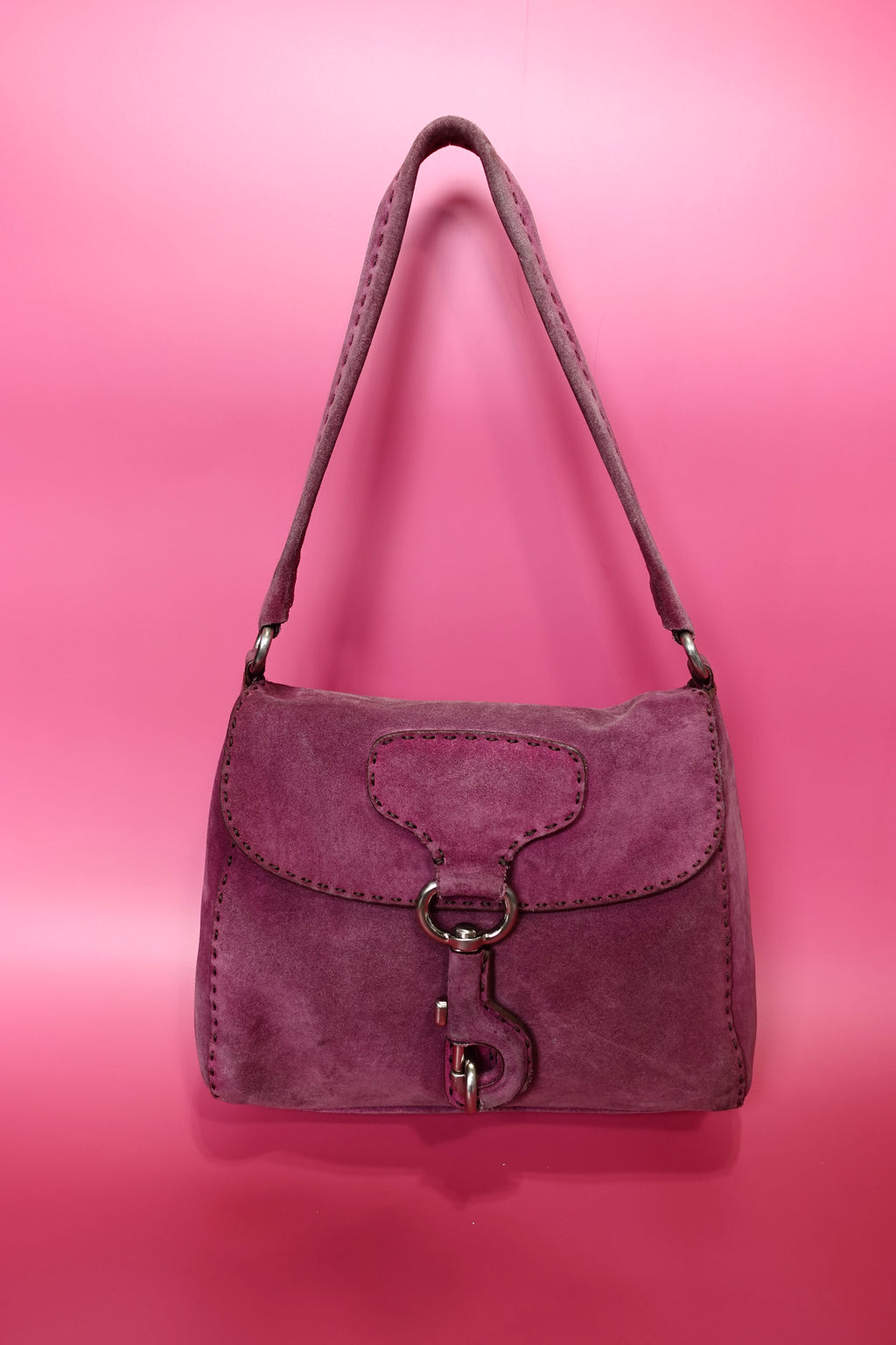 Prada Scamosciato Suede Shoulder Bag