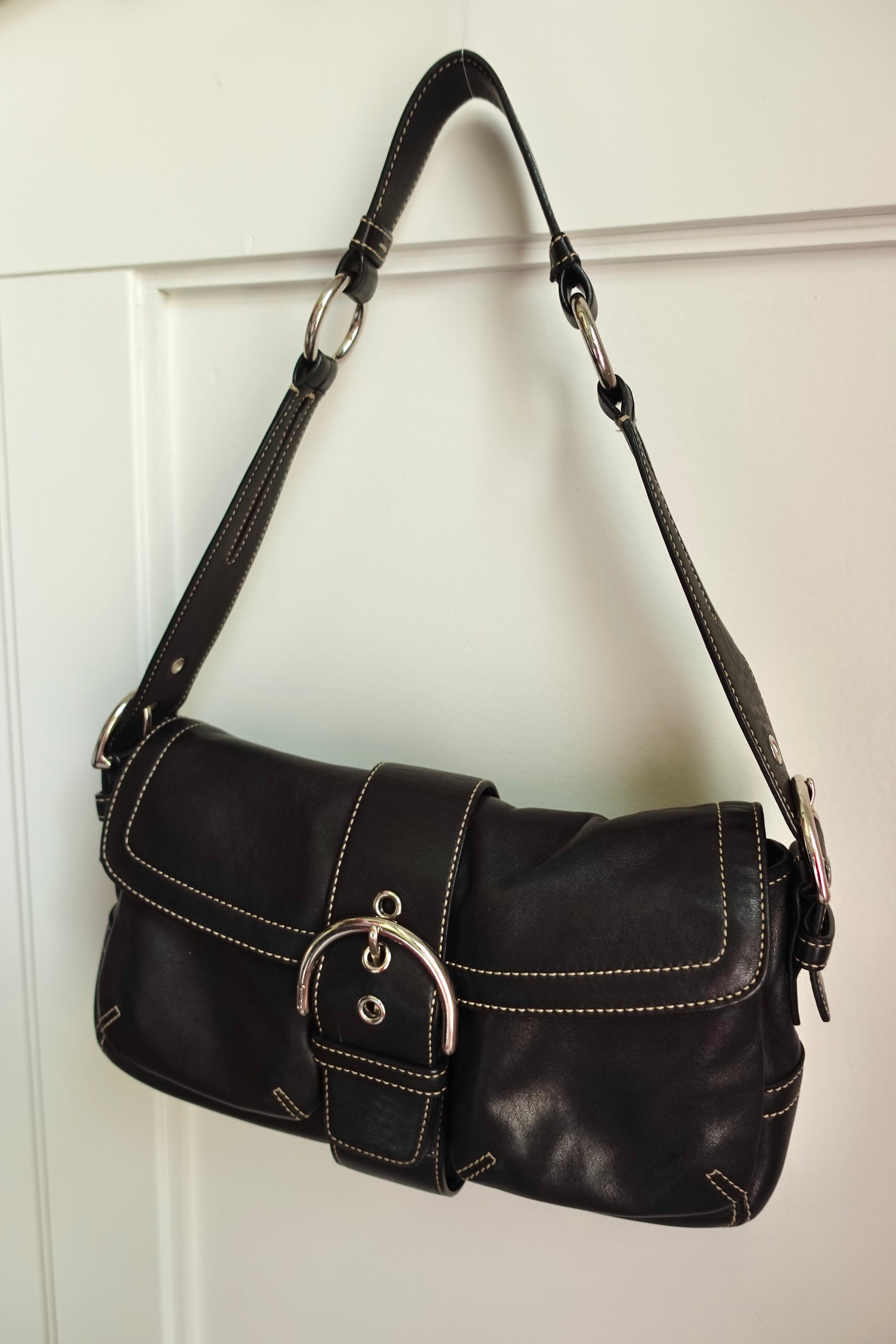 Coach Double Flap Black Soho