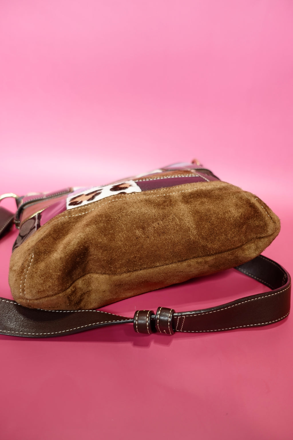 Purple Patchwork Coach Crossbody