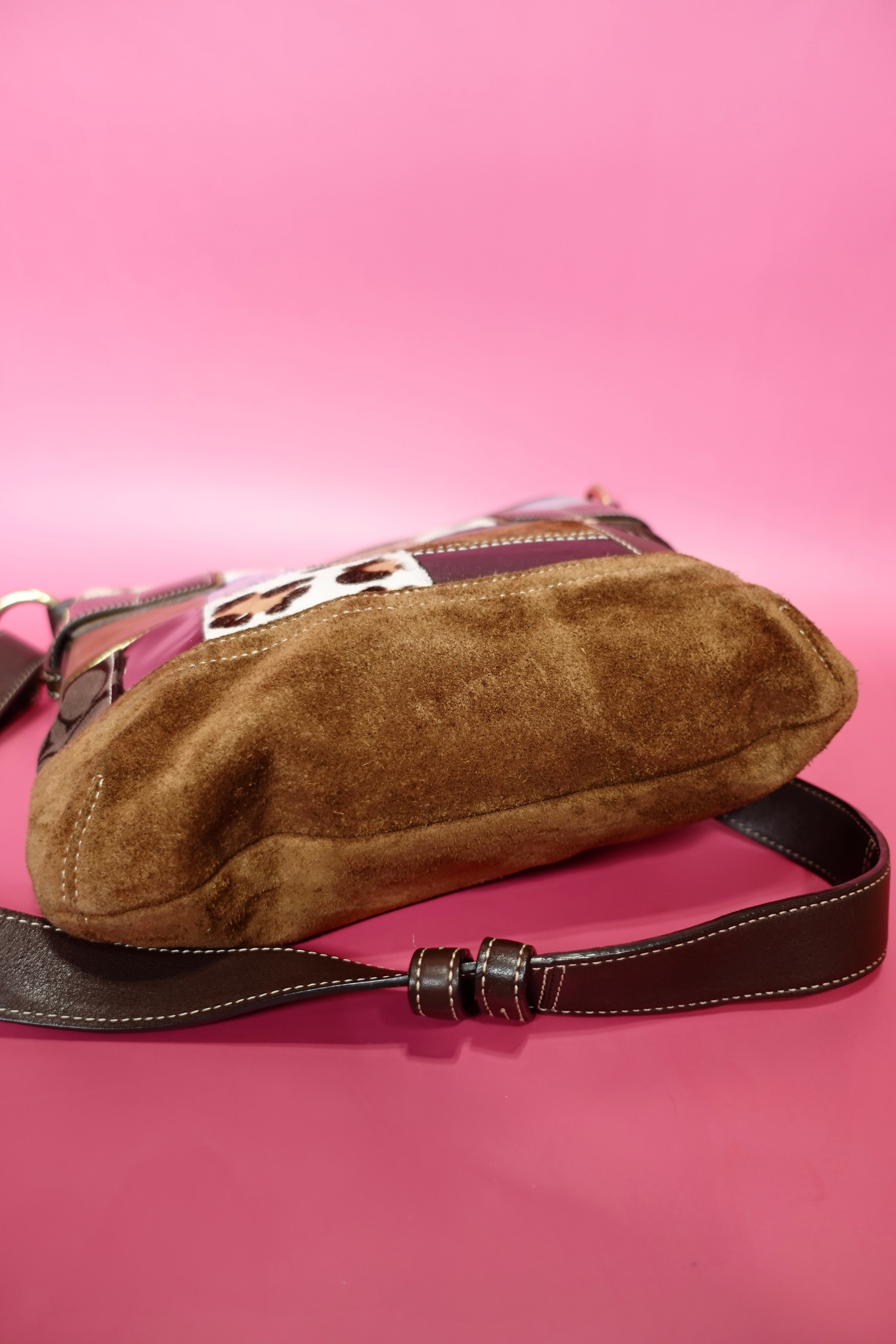 Purple Patchwork Coach Crossbody