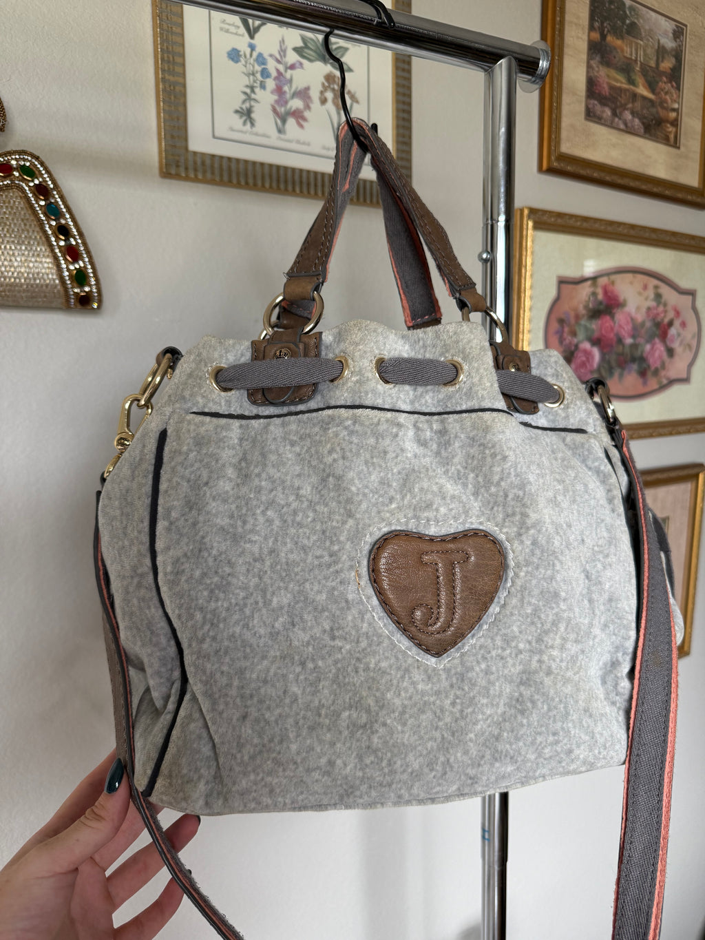 Juicy Couture Heather Grey & Coral Daydreamer