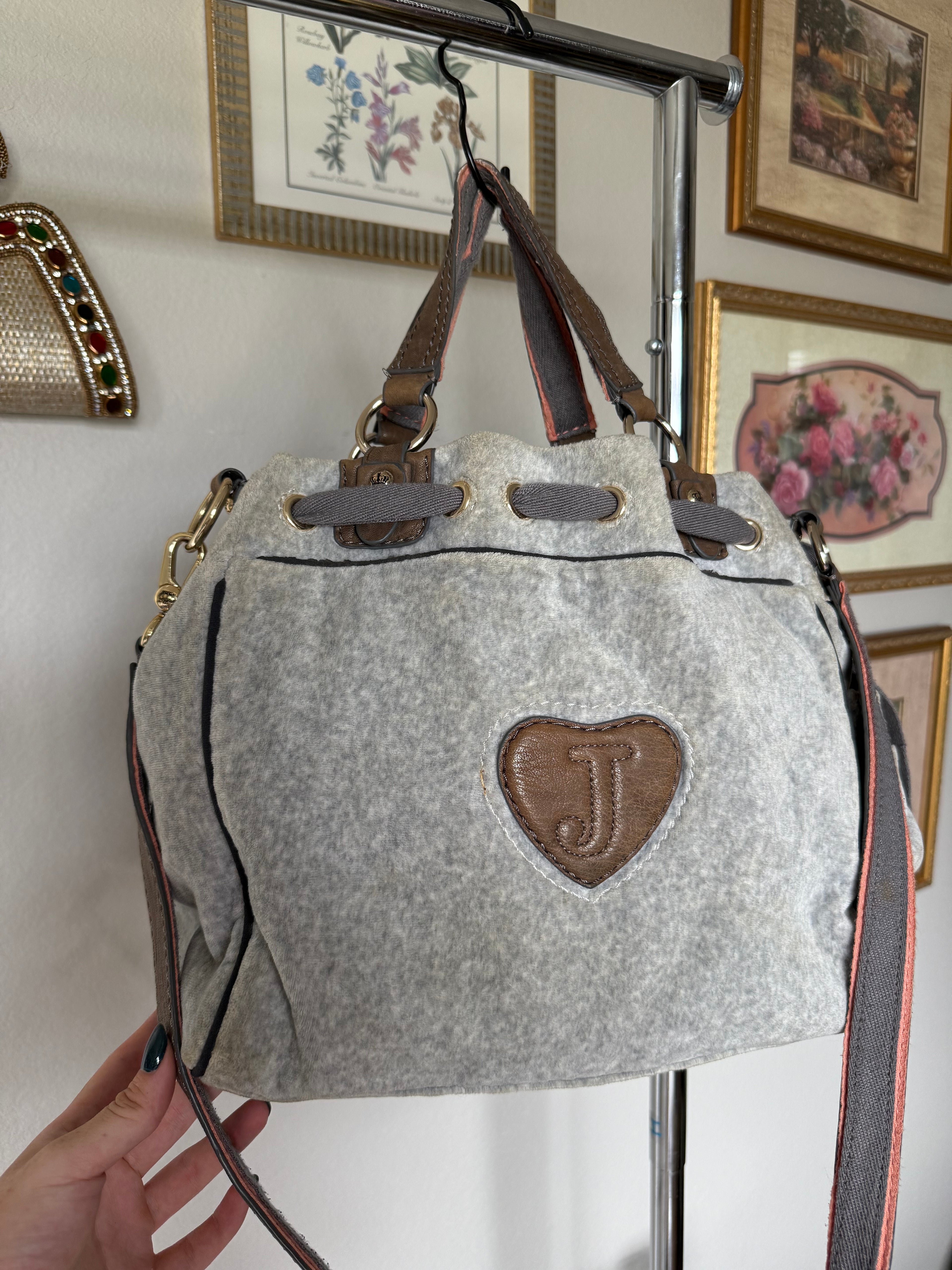 Juicy Couture Heather Grey & Coral Daydreamer
