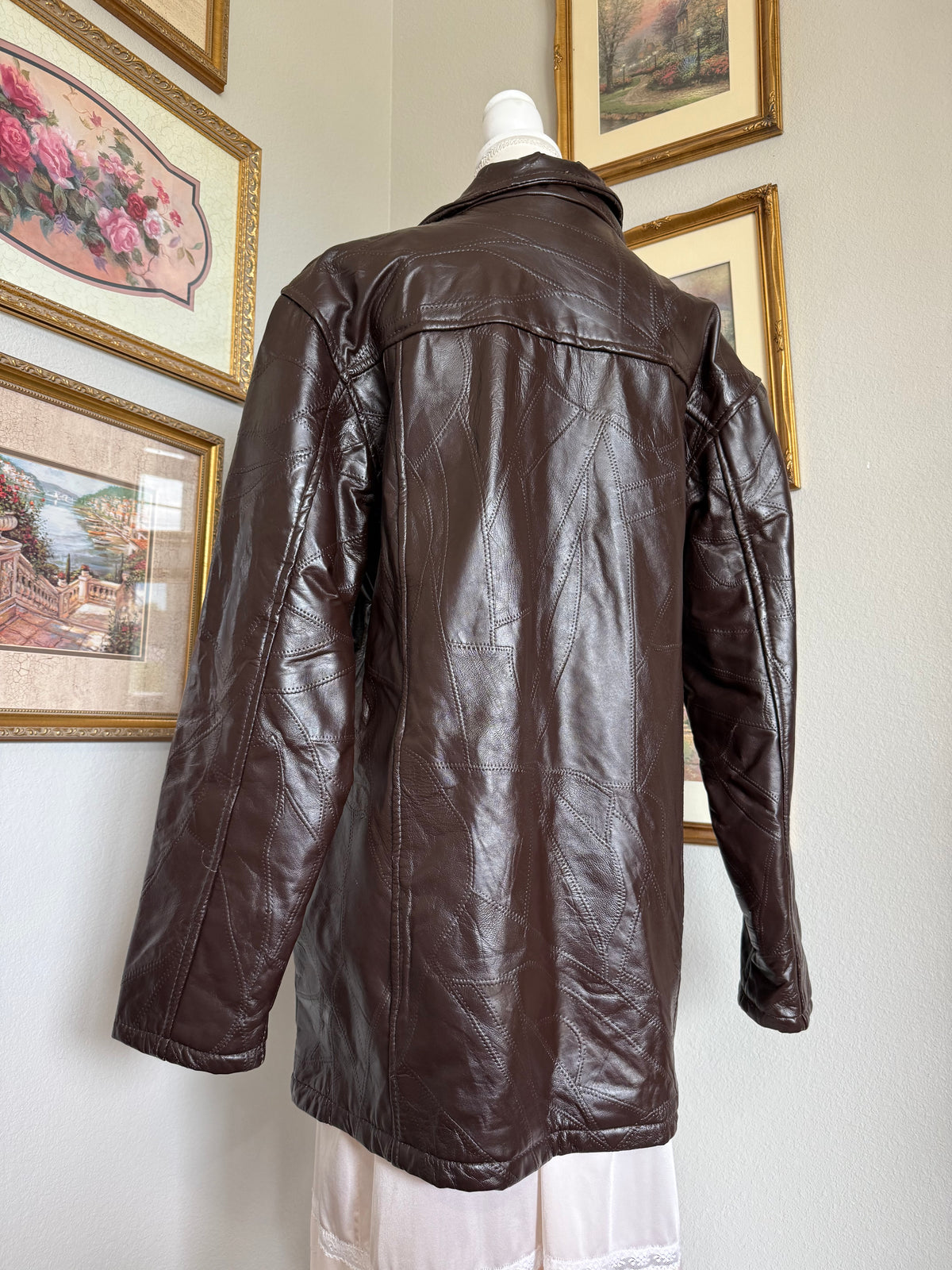 Brown Vintage Leather Coat