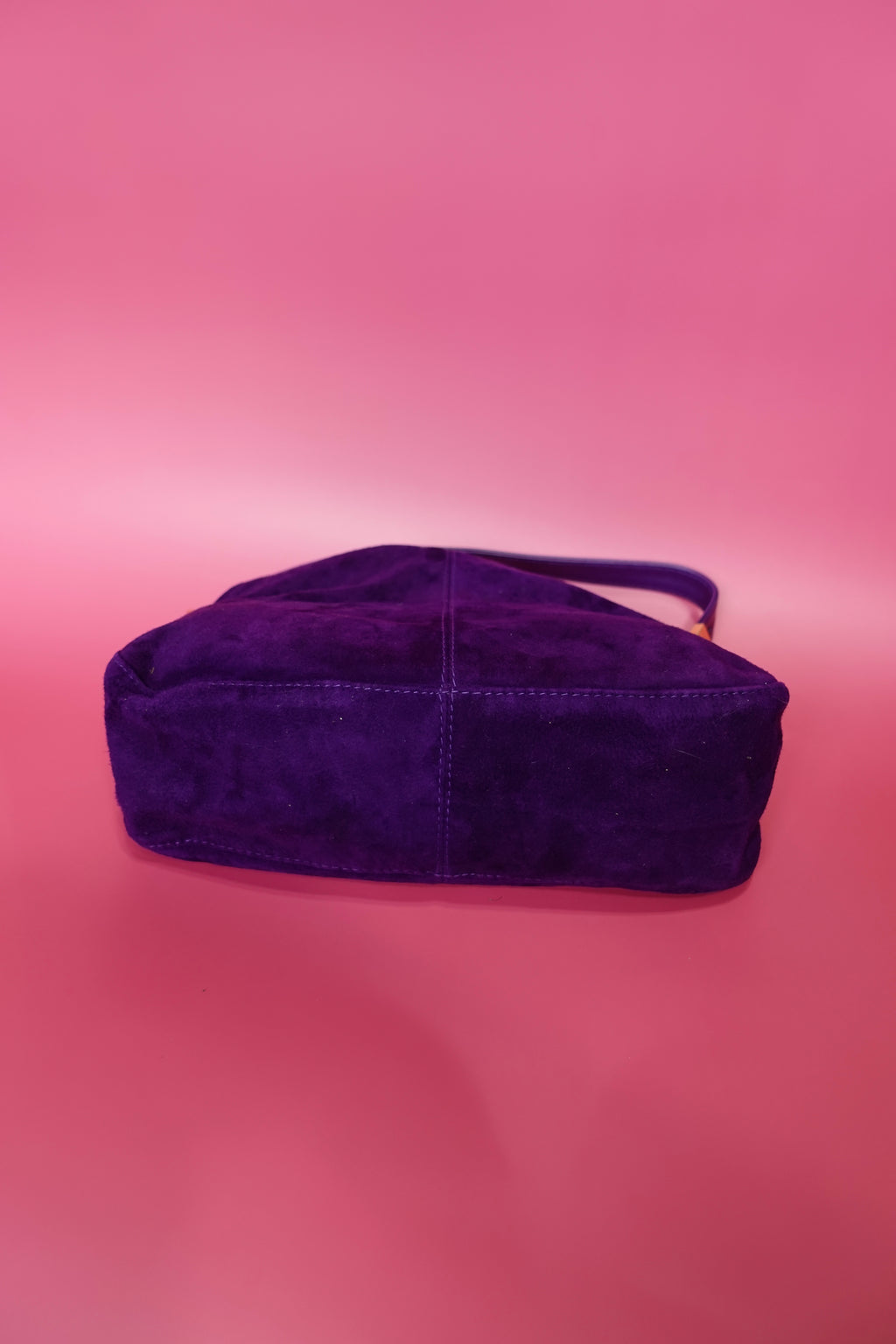 Fendi Purple Suede Baguette