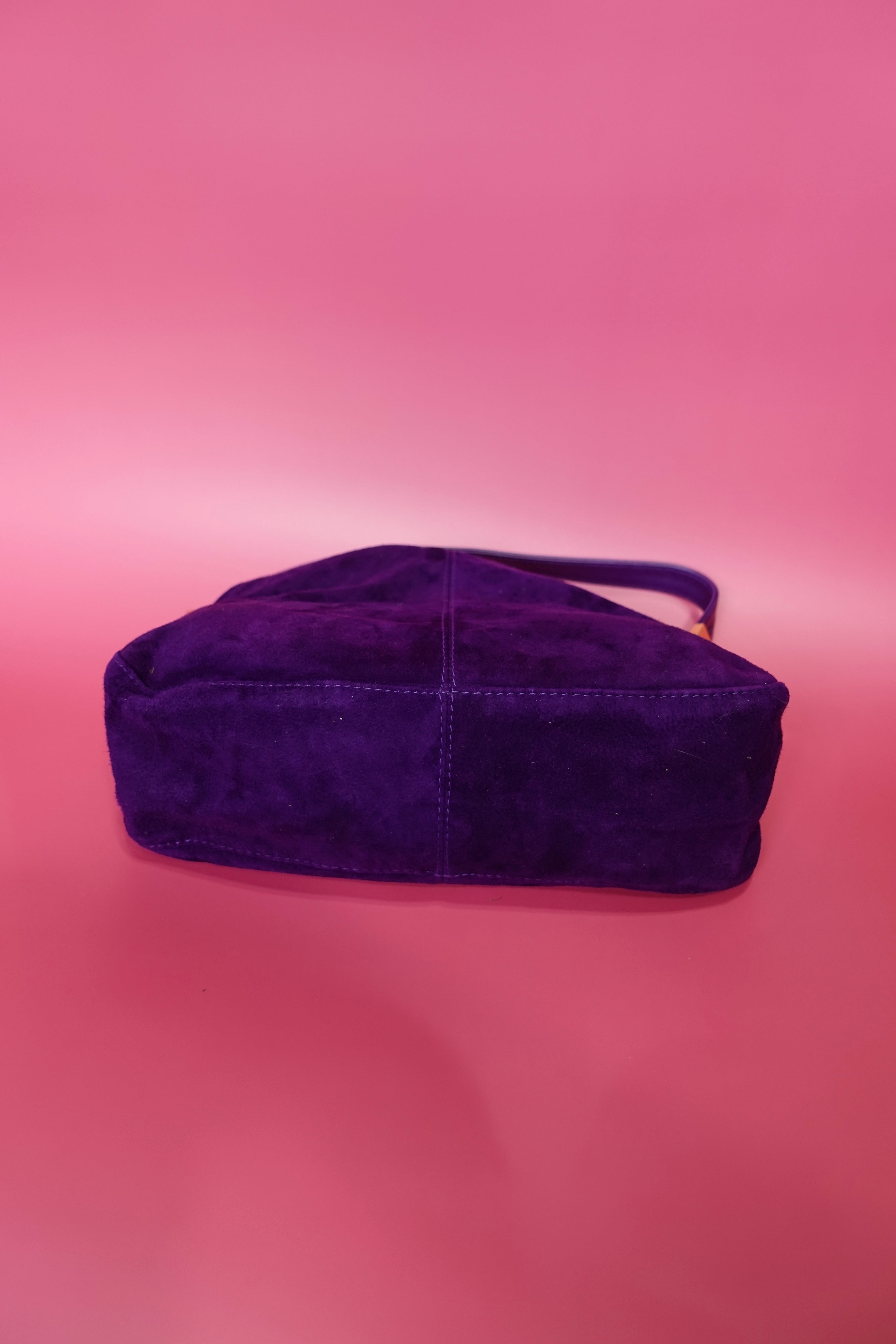 Fendi Purple Suede Baguette
