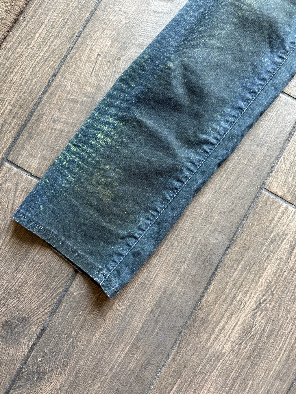 Roberto Cavalli Green Acid Wash Jeans