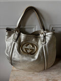 Gucci Britt Gold Interlocking G Bag