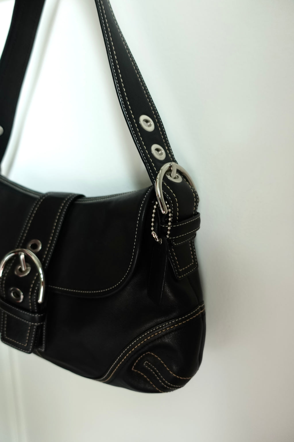 Coach Large Top Flap Black Soho