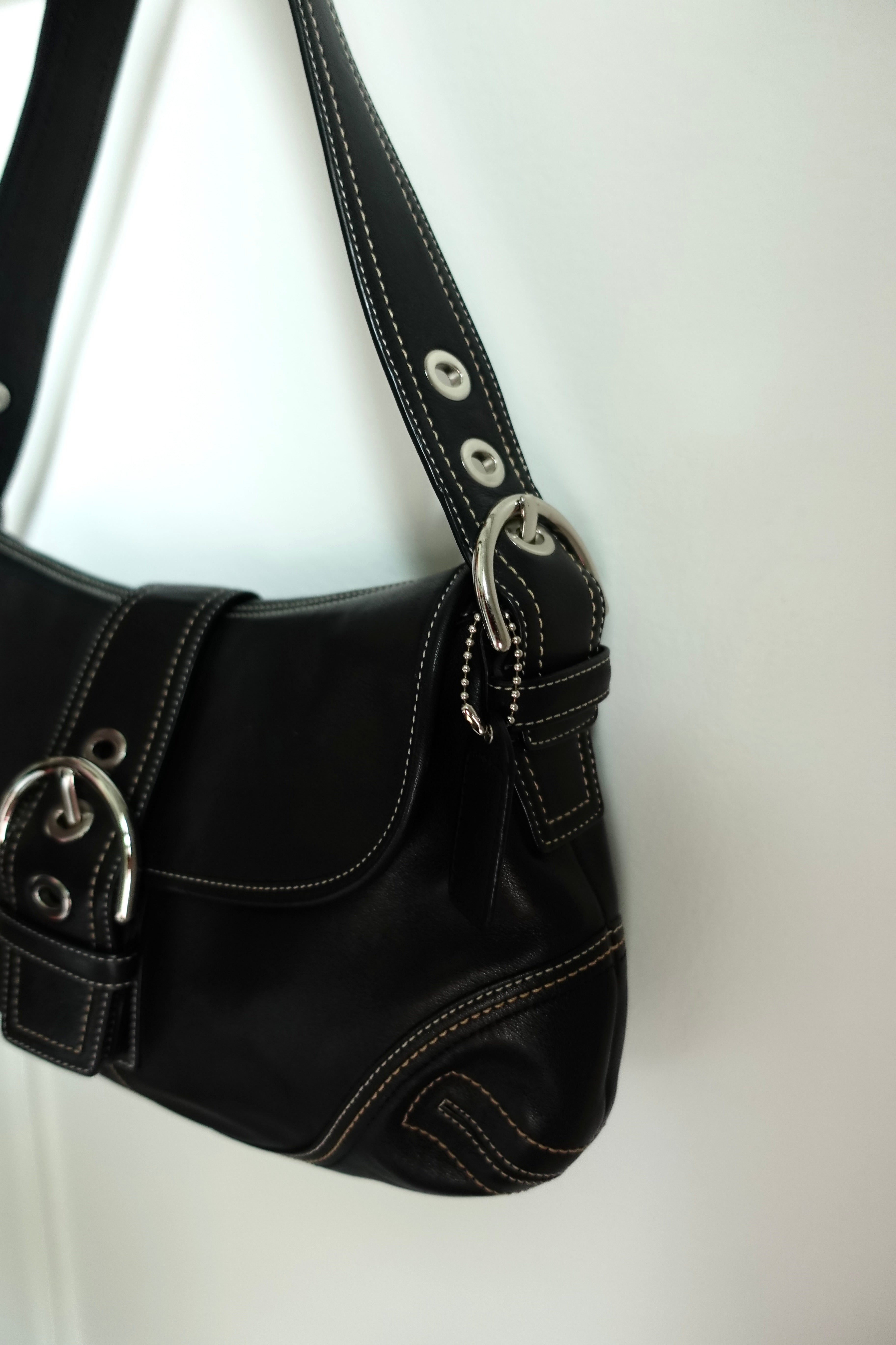 Coach Large Top Flap Black Soho