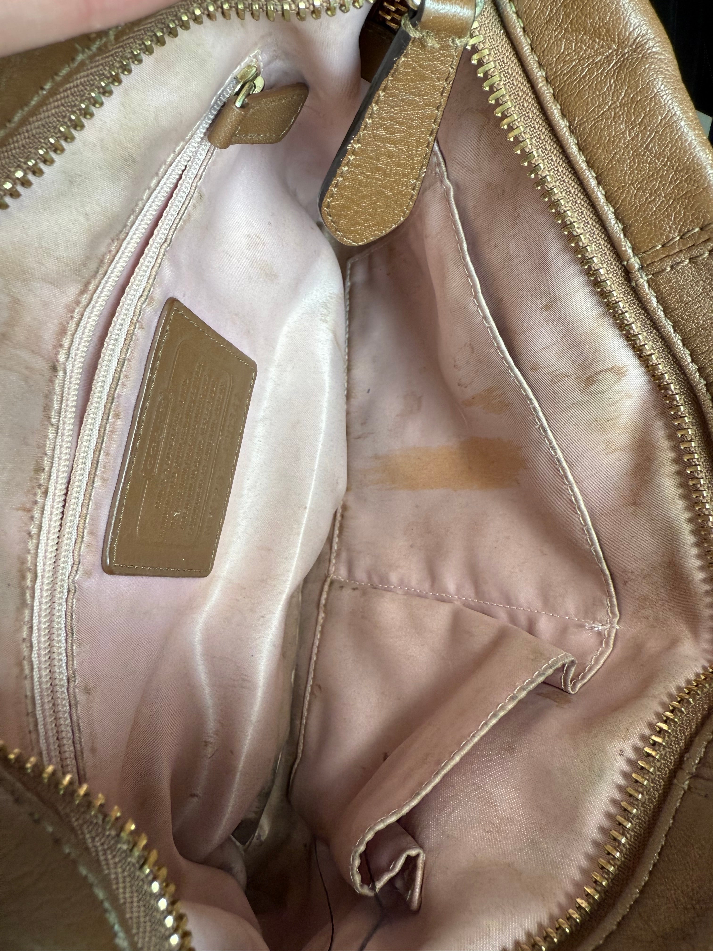 Coach Ashley Brown Leather Satchel