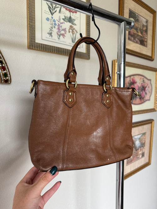 Coach Ashley Brown Leather Satchel