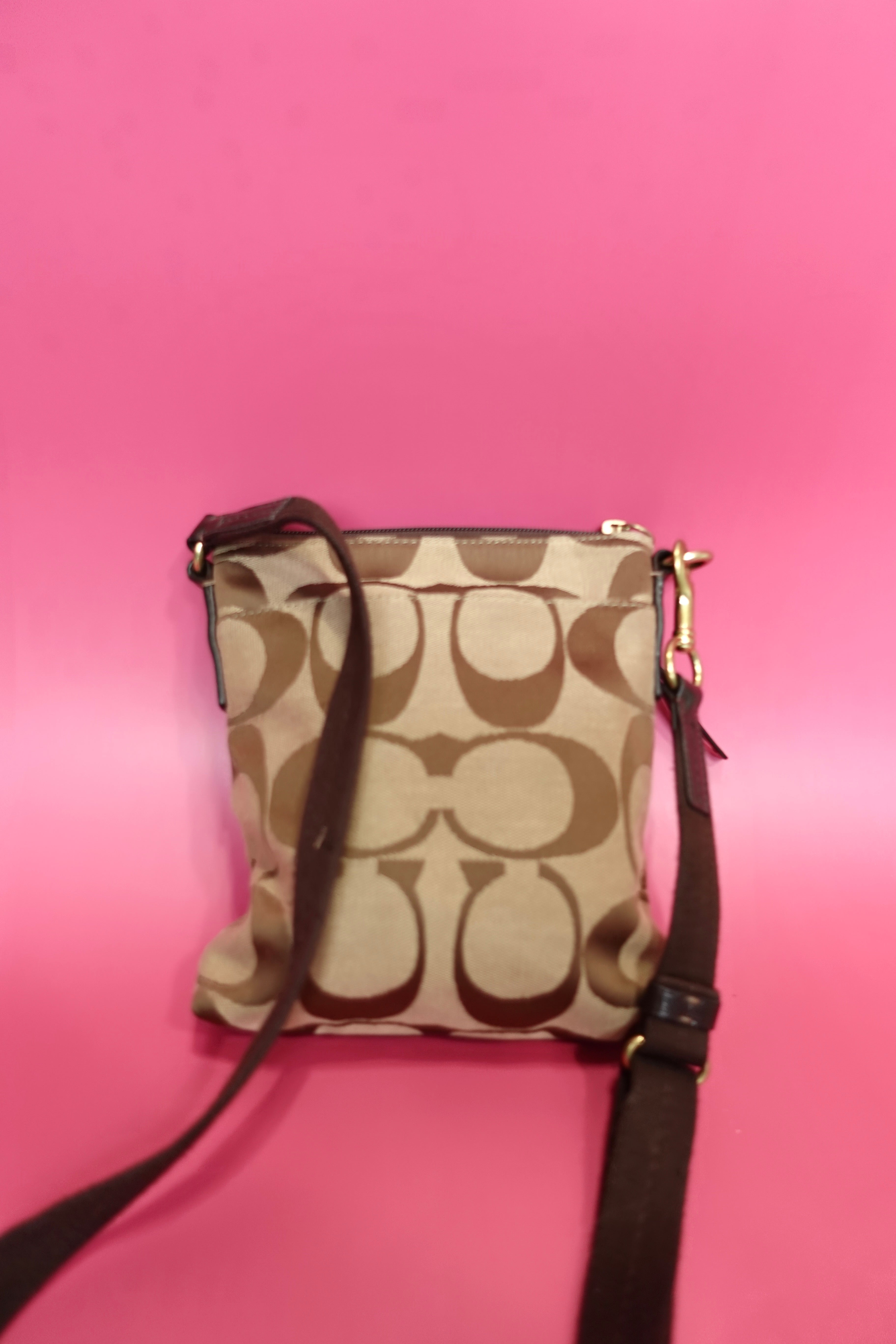 Coach Brown Monogram Crossbody