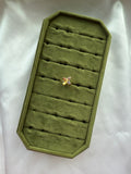 Gold Colorful Clover Ring Size  7