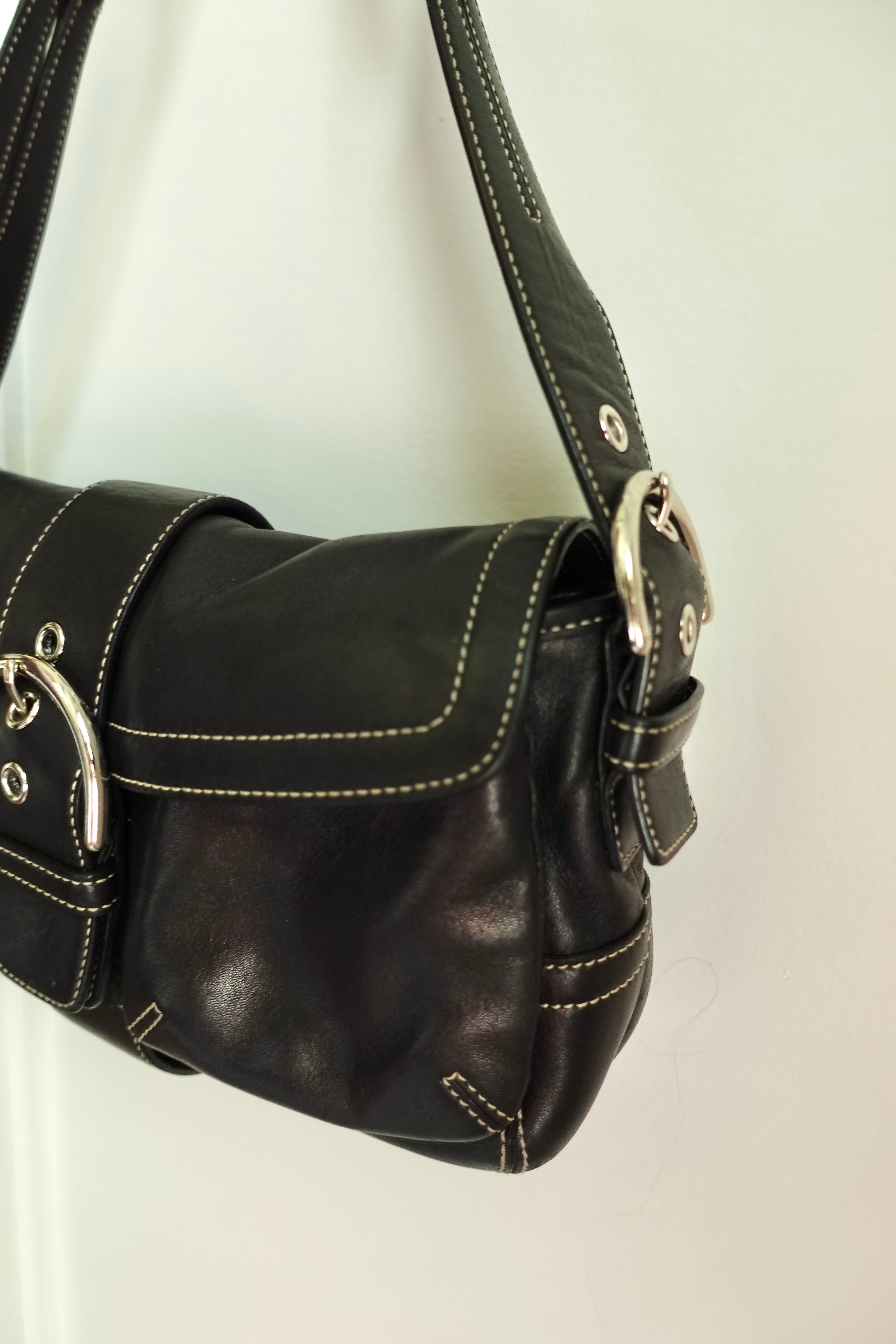 Coach Double Flap Black Soho