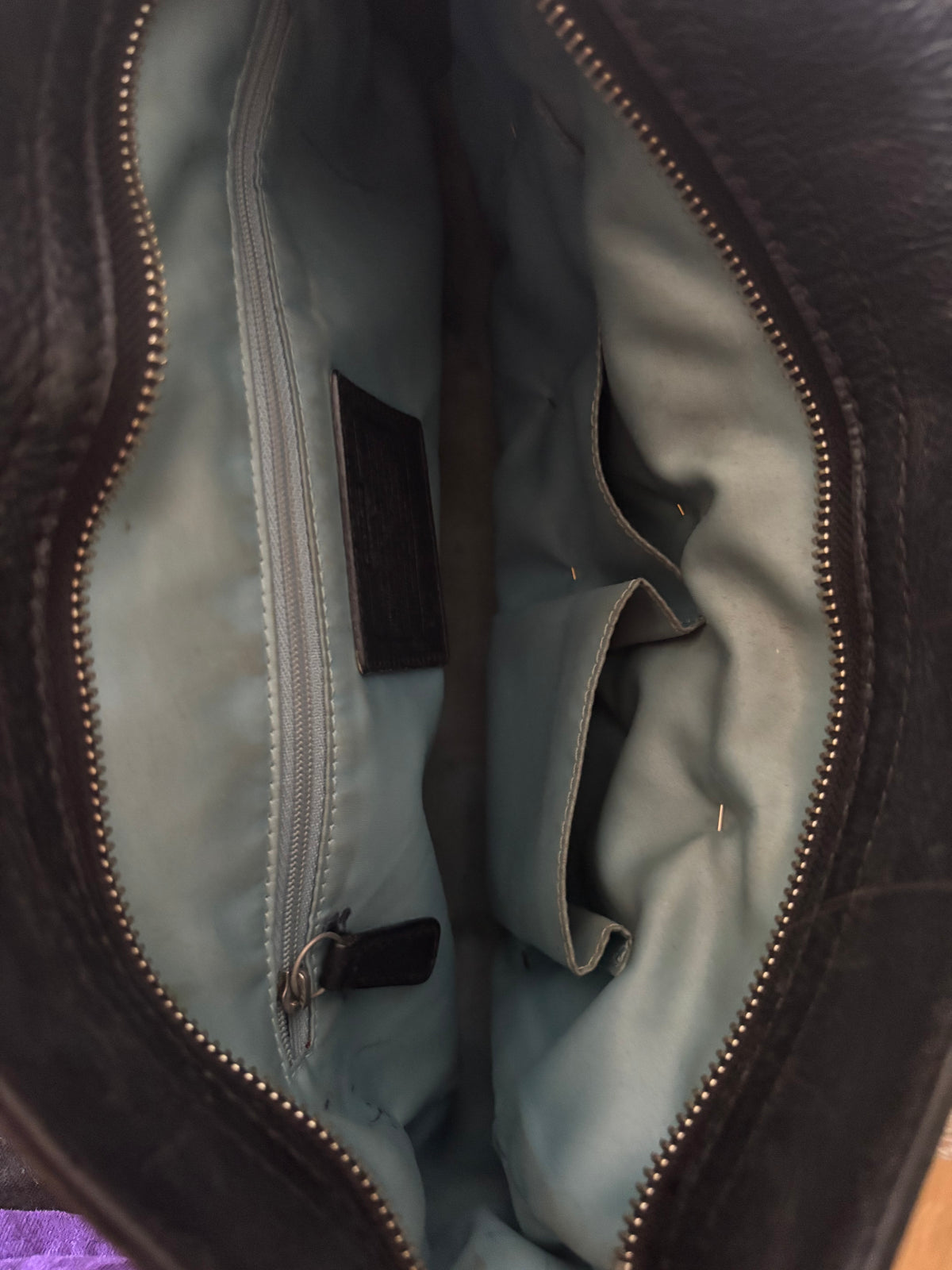 Black Coach Pinned Shoulder Bag