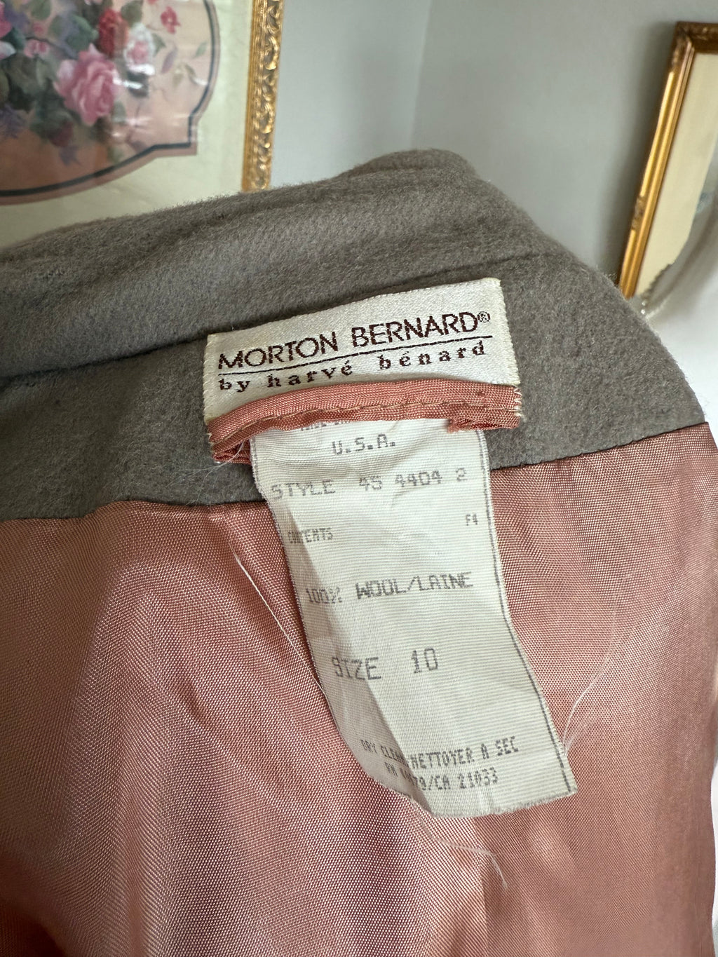Harve Benard Neutral Pure Wool Trenchcoat
