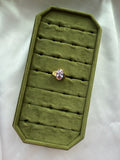 Gold Bezel Set Lilac Ring Size 7.5