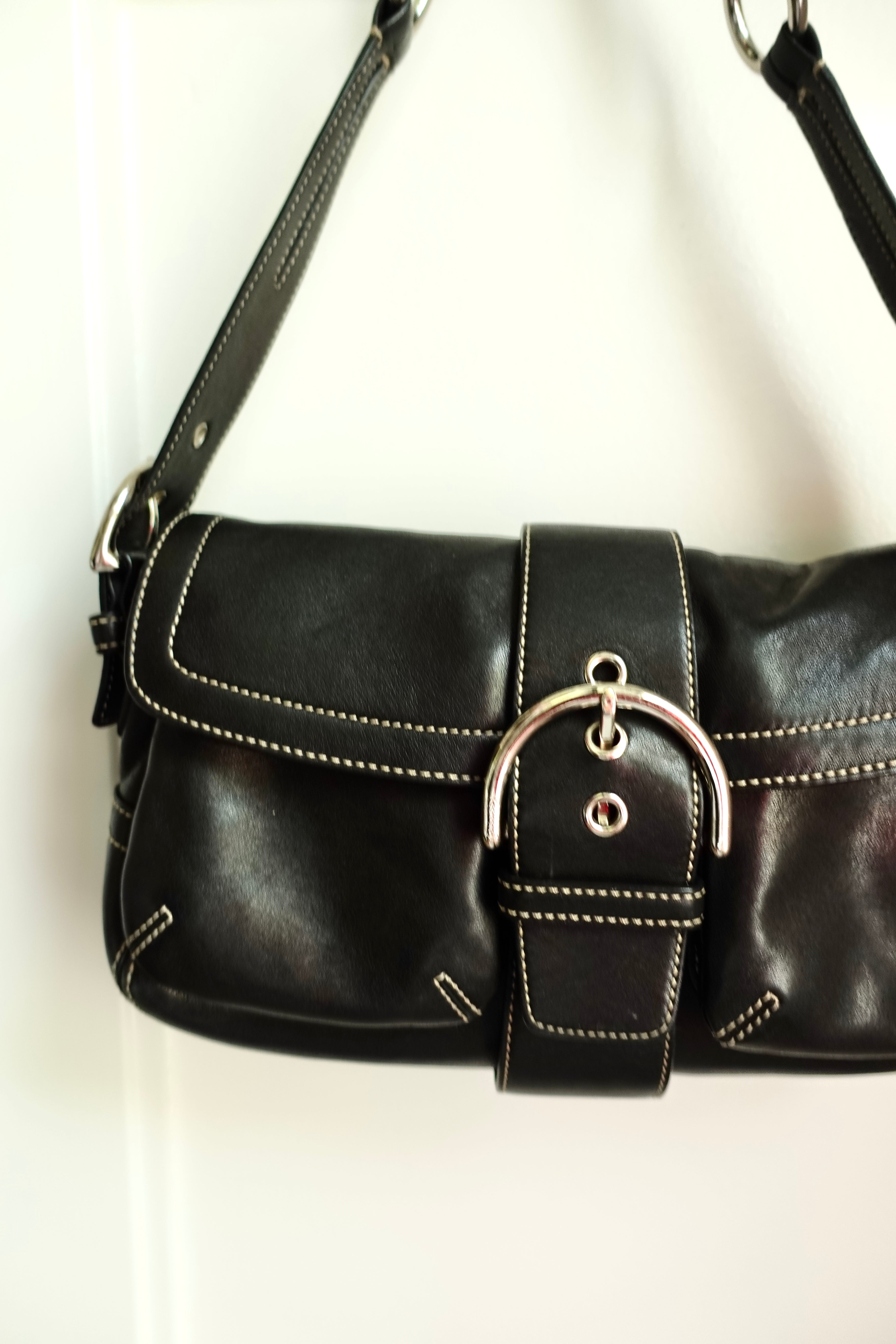 Coach Double Flap Black Soho