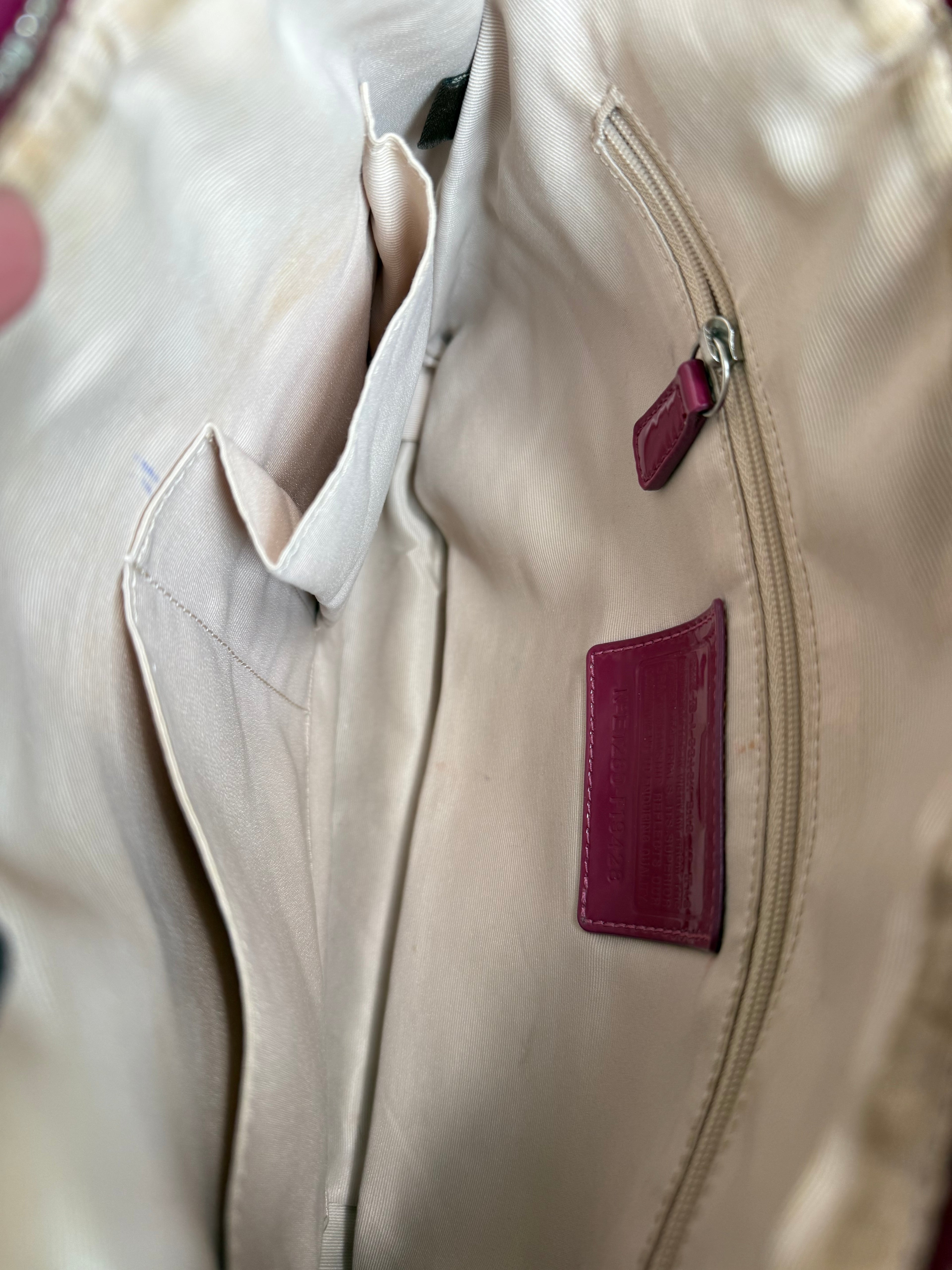 Coach Pink Signature Canvas Tote
