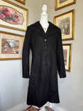 Tommy Hilfiger Black Wool Trenchcoat