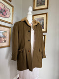 Vintage Wool Fur-Lined British 1970s Hunting Coat