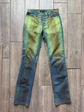 Roberto Cavalli Green Acid Wash Jeans