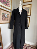 Vintage Fleurette 100% Camel Hair Black Overcoat