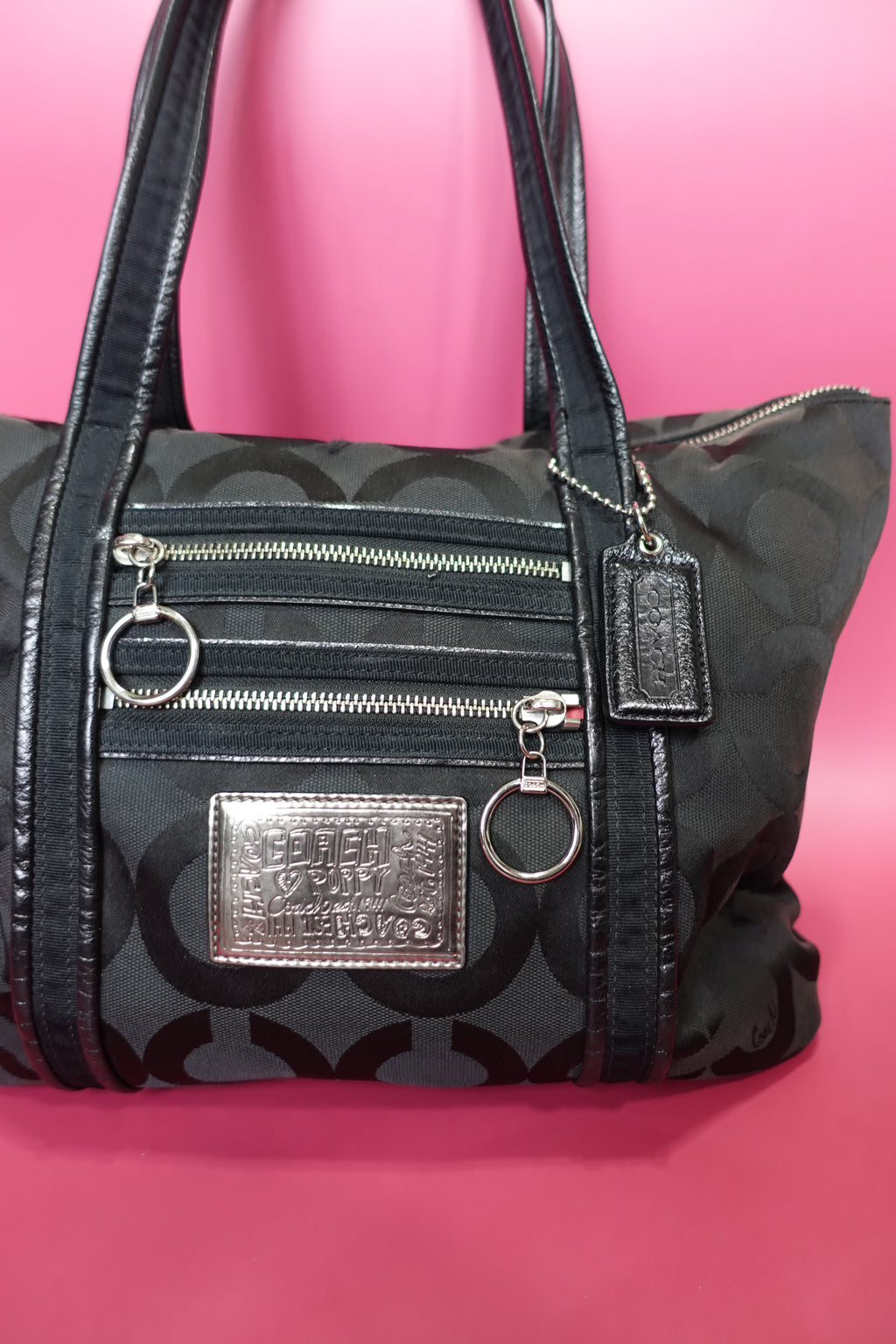 Coach Black Poppy Tote