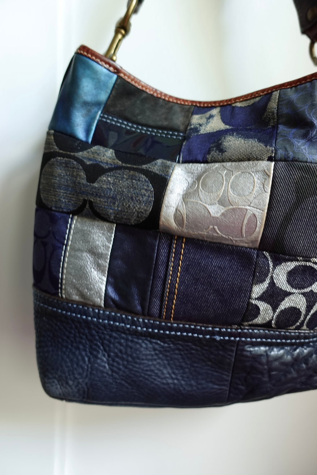 Coach Denim Patchwork Tote Bag