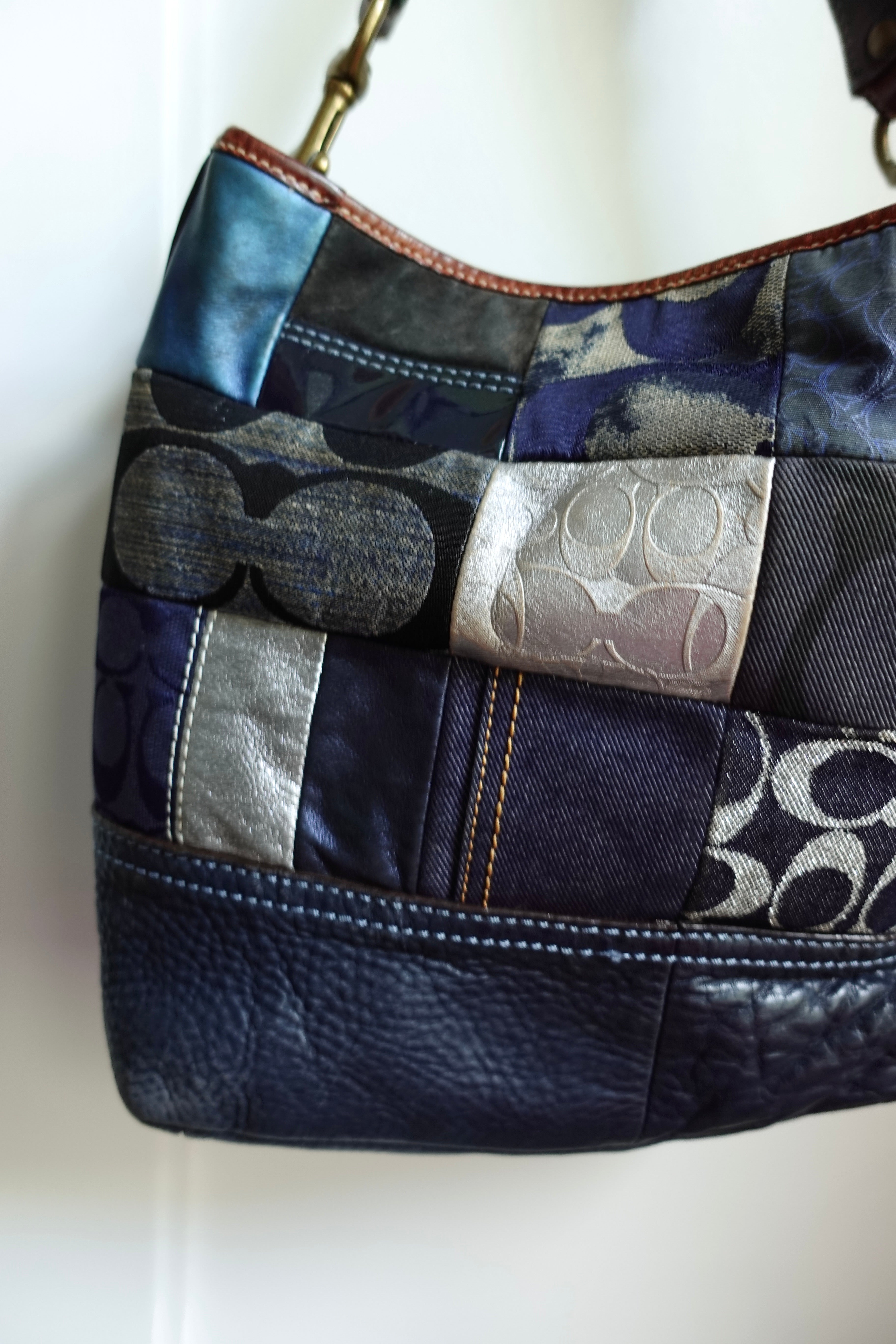 Coach Denim Patchwork Tote Bag