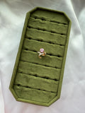 Gold Pink Abstract Ring Size 6