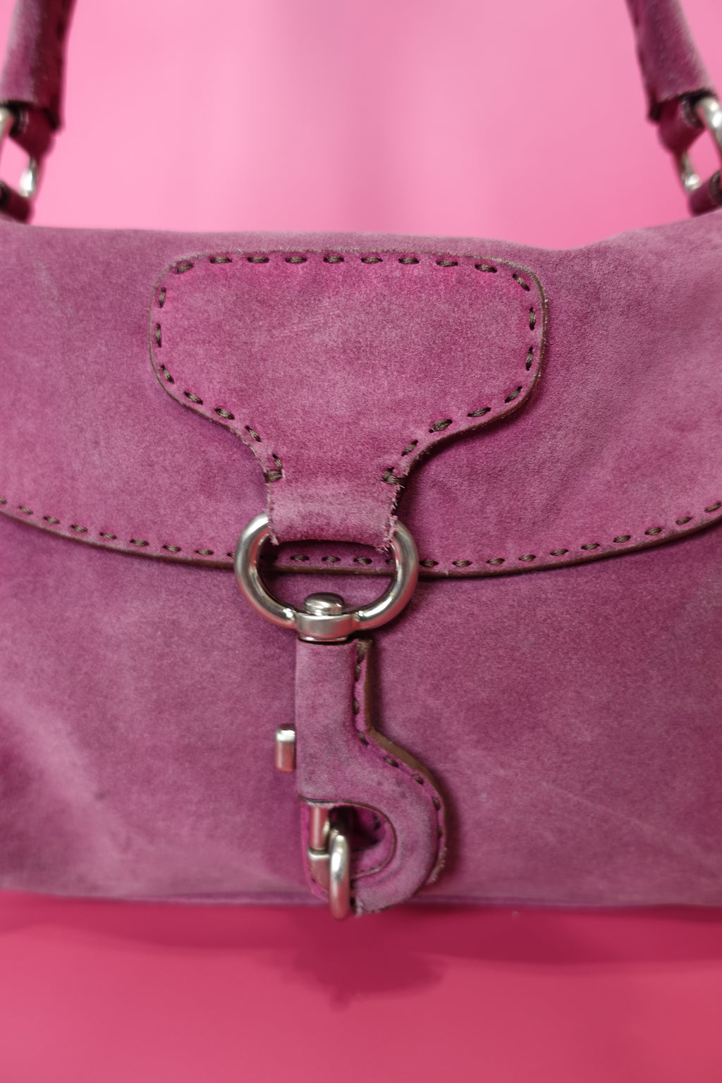 Prada Scamosciato Suede Shoulder Bag