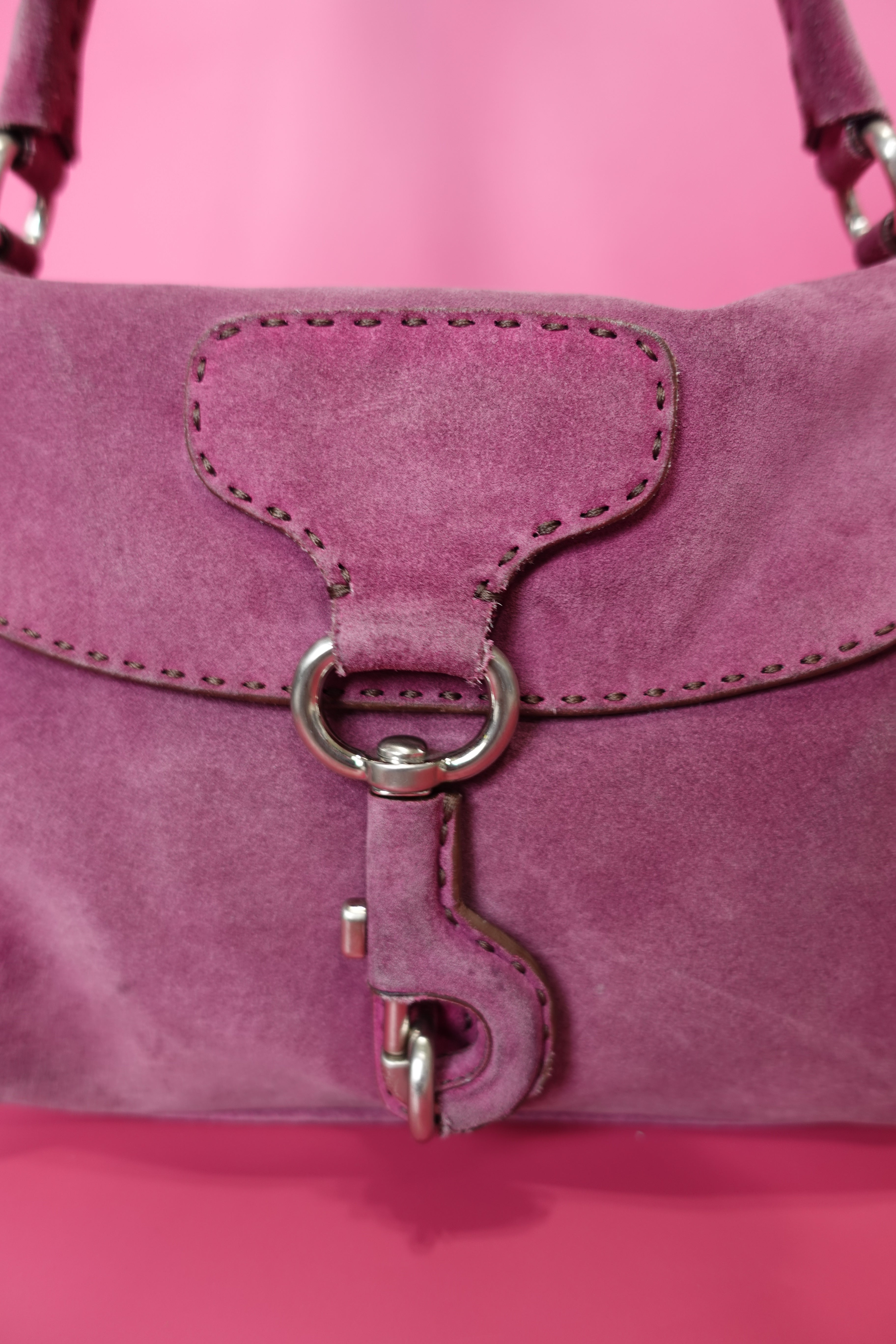 Prada Scamosciato Suede Shoulder Bag
