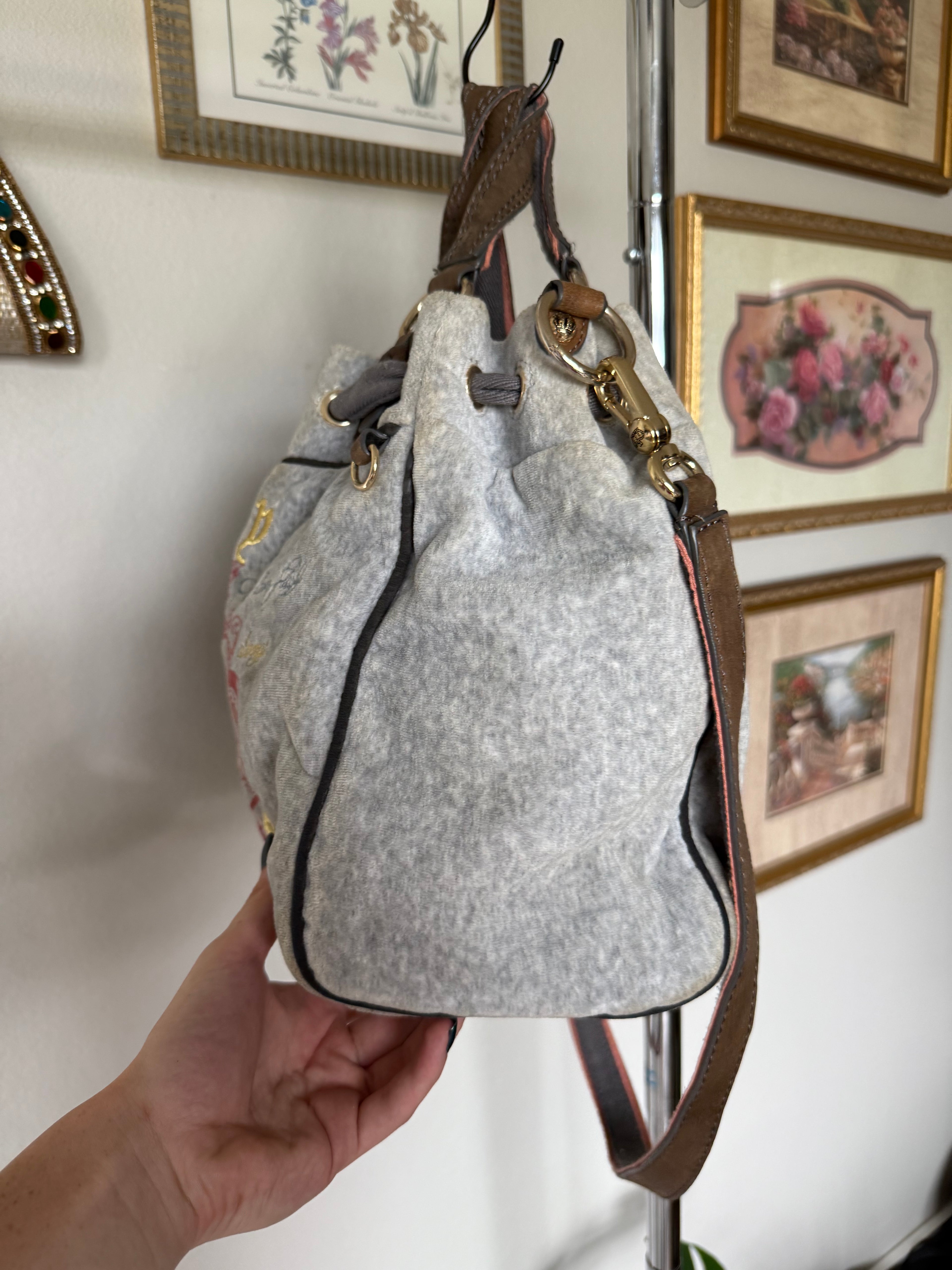 Juicy Couture Heather Grey & Coral Daydreamer