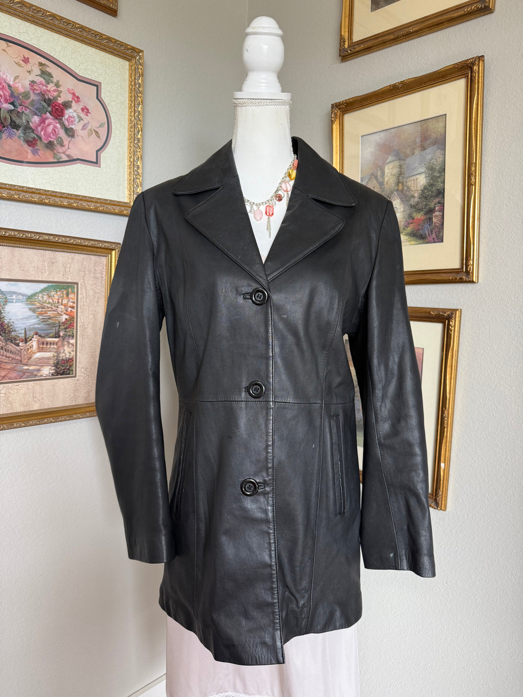 Long Black Leather Jacket