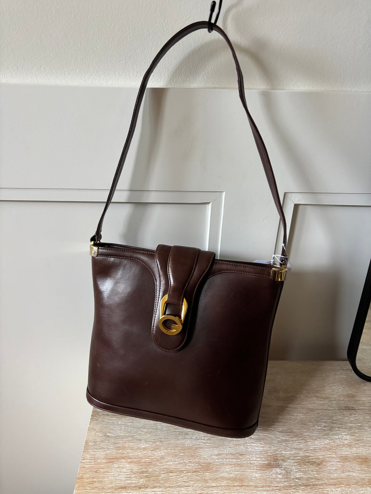 Gucci Chocolate Brown Calf Leather Bag